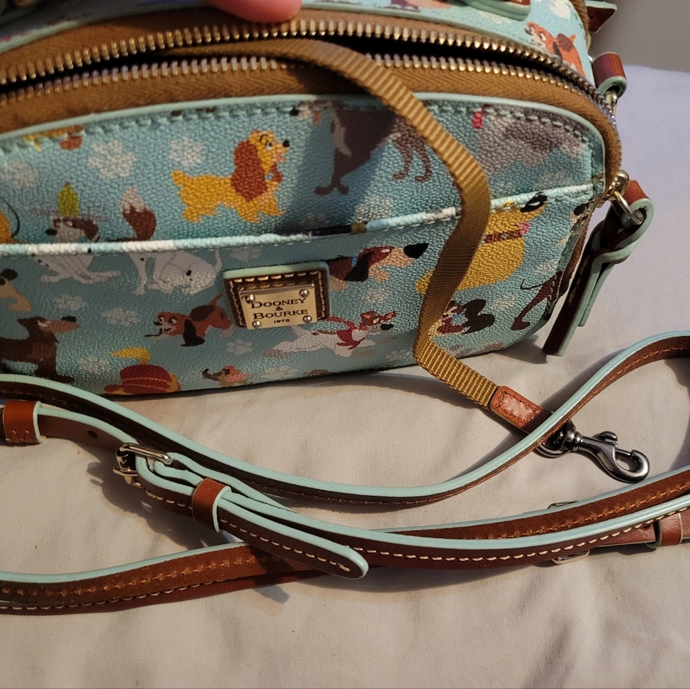 Disney Parks Dooney & Bourke Disney Dogs Blue/Mint Crossbody Purse Ambler